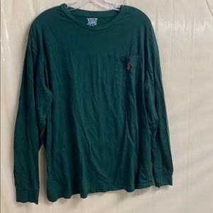 Dark green polo long sleeve